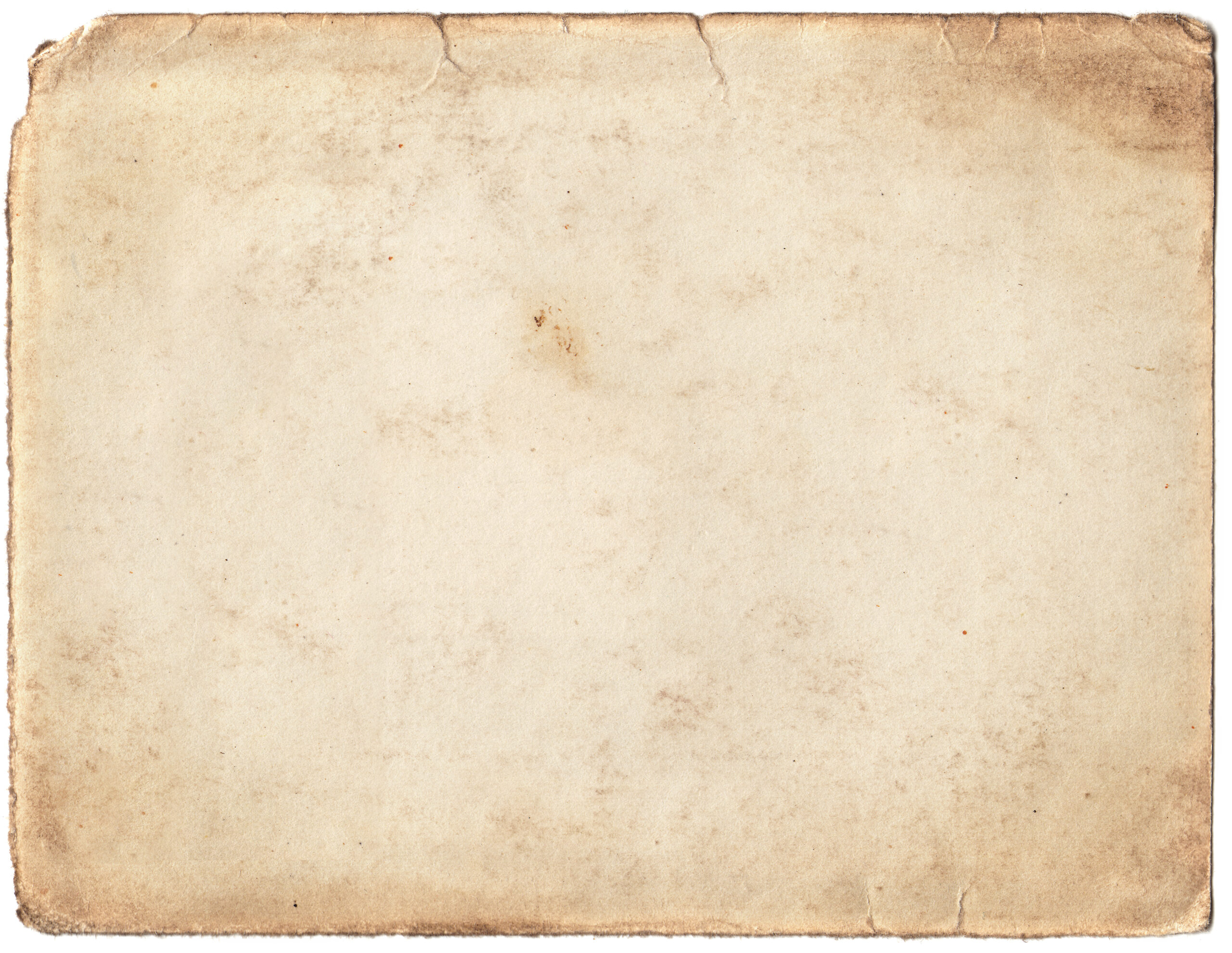 Blank vintage photo paper isolated on white background